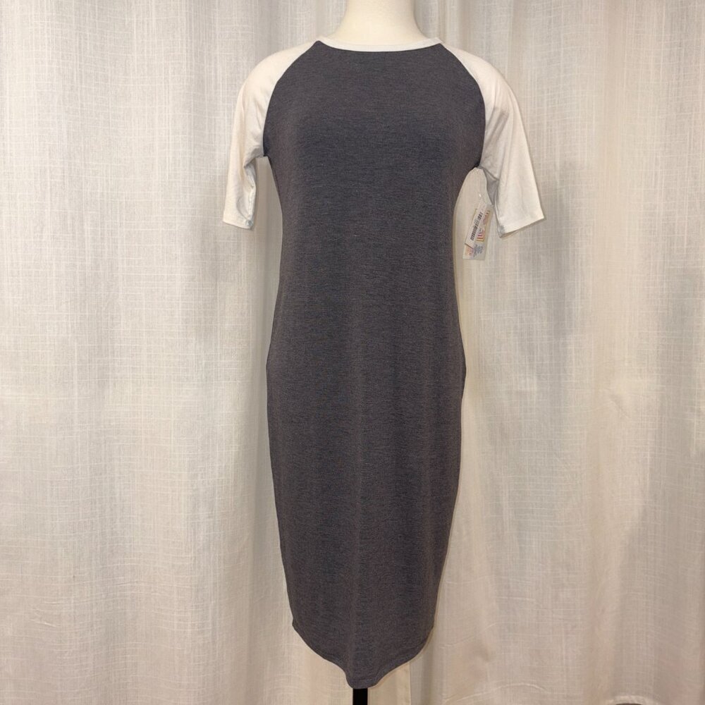 LuLaRoe Julia - Bodycon Baseball Tee Dress - Super soft - Picture 2 of 9